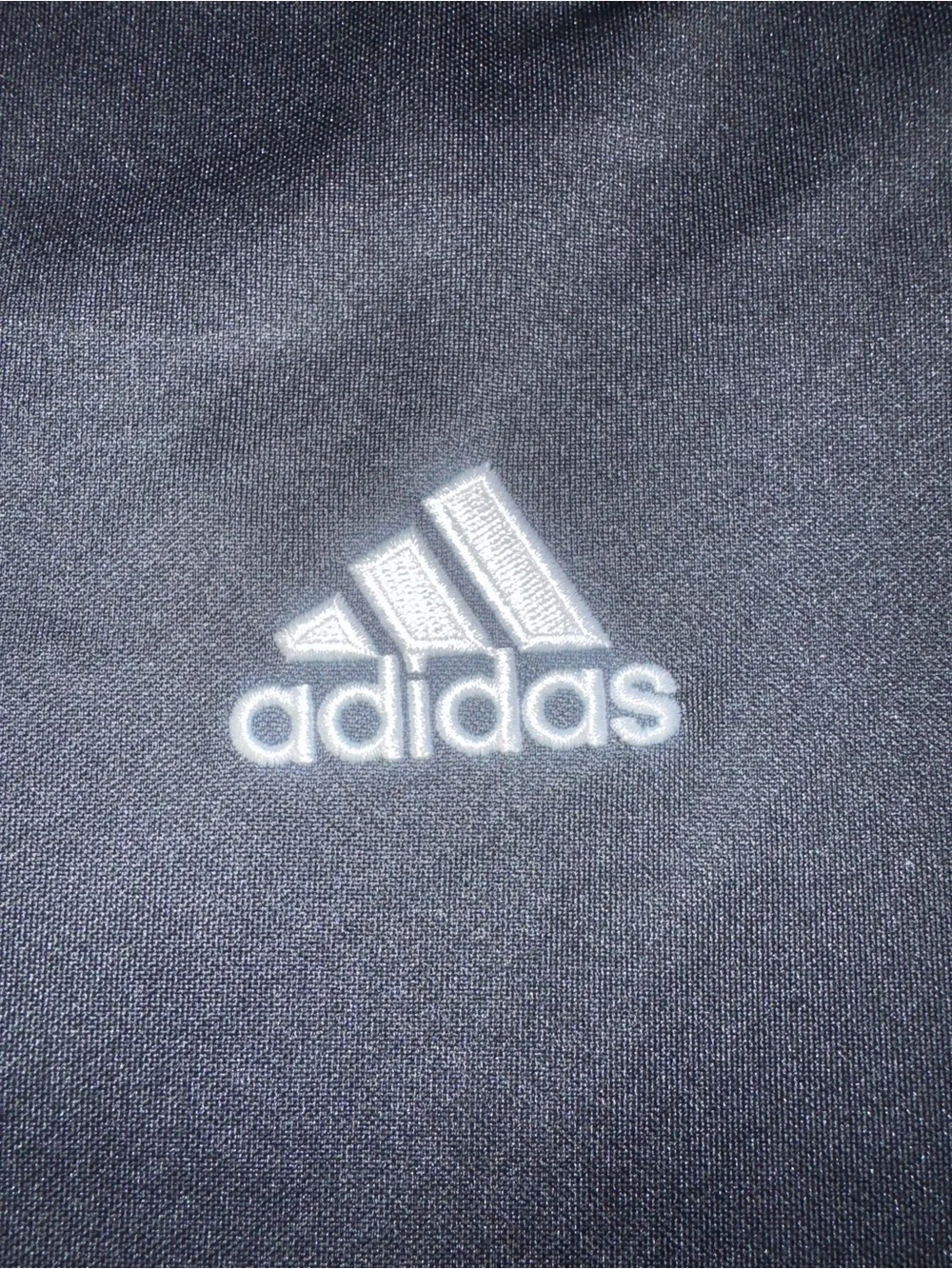 adidas Black Full-Zip Track Jacket with Red Shoulder Piping